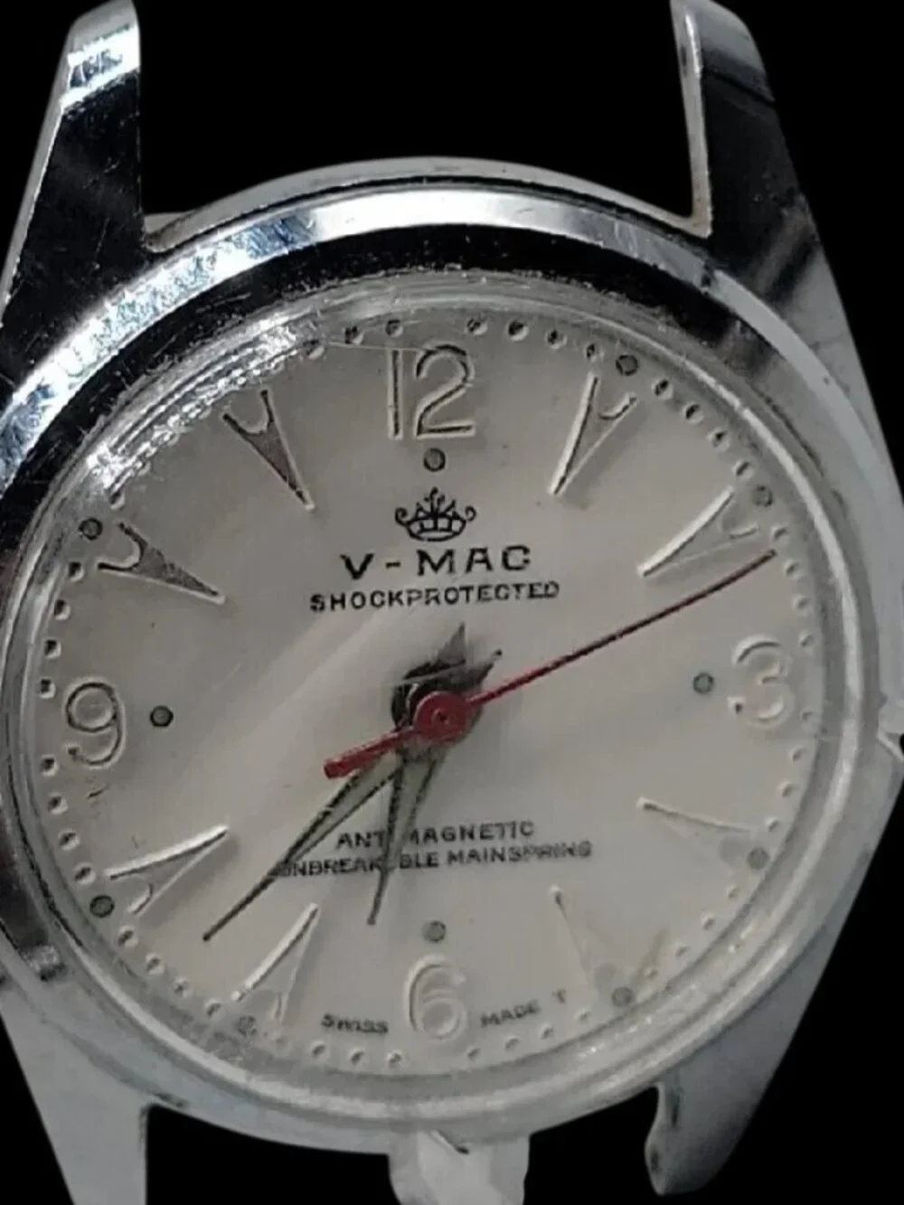 Vintage VMac Mens Watch Very Rare Runs Well Edward A Waldman Movement 1 Jewel